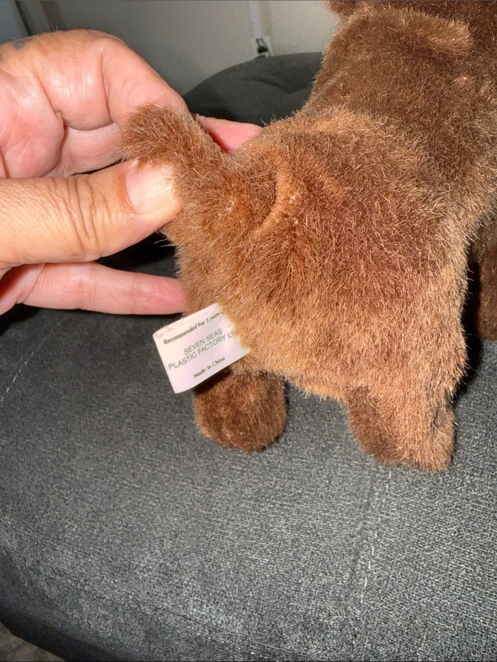 Vintage Plush Brown Moose Stuffed Animal Toy - charm co
